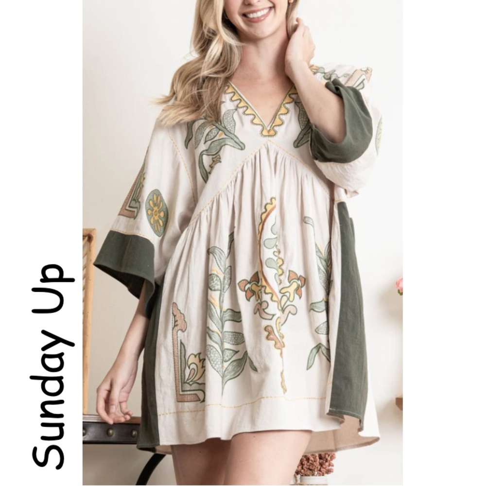 Sunday Up boutique mini babydoll dress